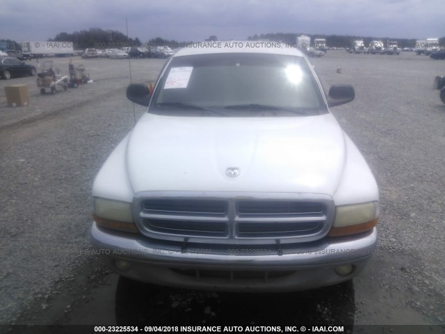 1B7GL2AN91S121675 - 2001 DODGE DAKOTA QUAD WHITE photo 6