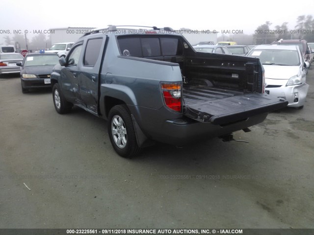 2HJYK16456H543051 - 2006 HONDA RIDGELINE RTS BLUE photo 3