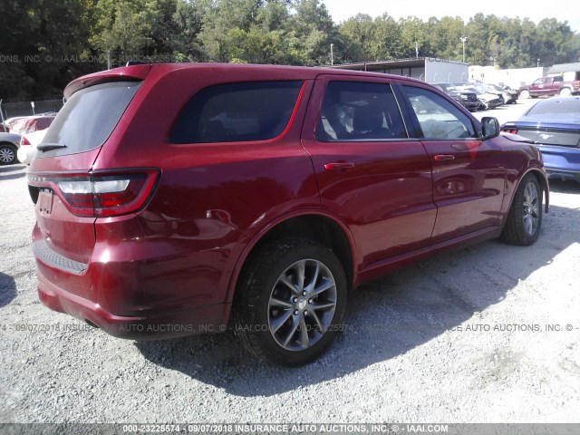 1C4RDJAG0EC591417 - 2014 DODGE DURANGO SXT RED photo 4