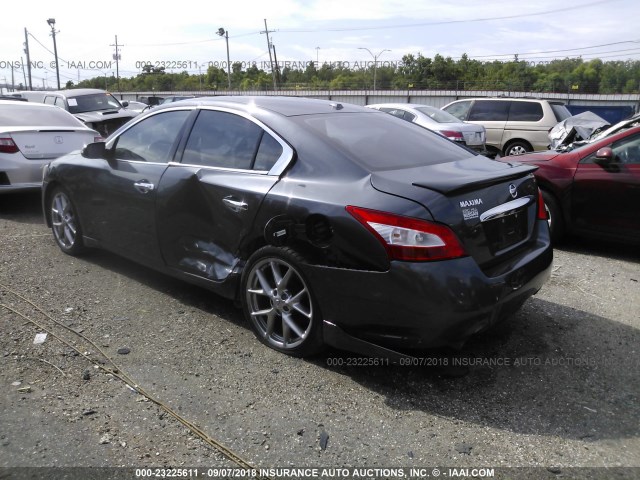 1N4AA5AP9AC842142 - 2010 NISSAN MAXIMA S/SV GRAY photo 3