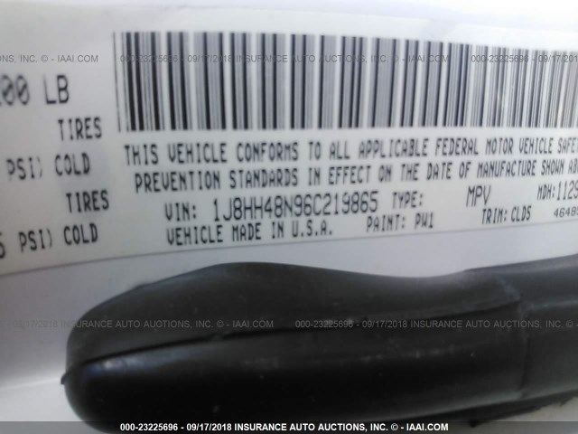 1J8HH48N96C219865 - 2006 JEEP COMMANDER Ağ foto 9