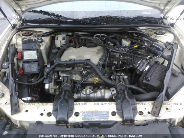 2G1WW12E939414369 - 2003 CHEVROLET MONTE CARLO LS თეთრი ფოტო 10