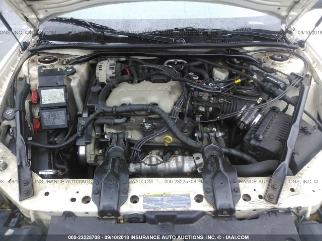 2G1WW12E939414369 - 2003 CHEVROLET MONTE CARLO LS WHITE photo 10