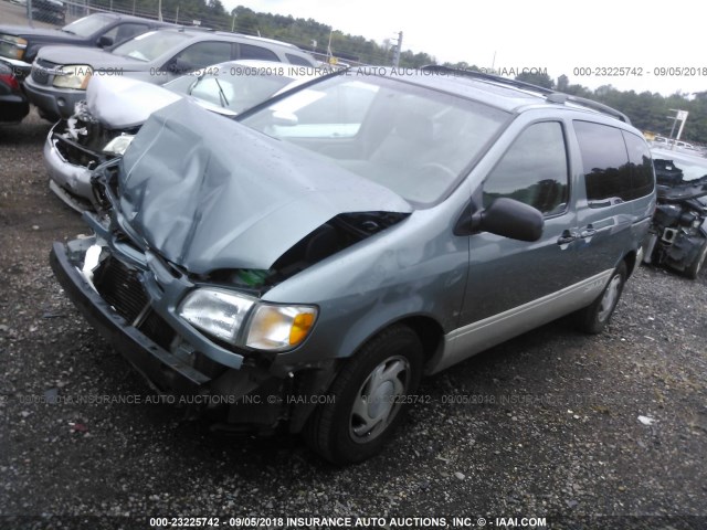 4T3ZF13CXWU063306 - 1998 TOYOTA SIENNA LE/XLE GRAY photo 2