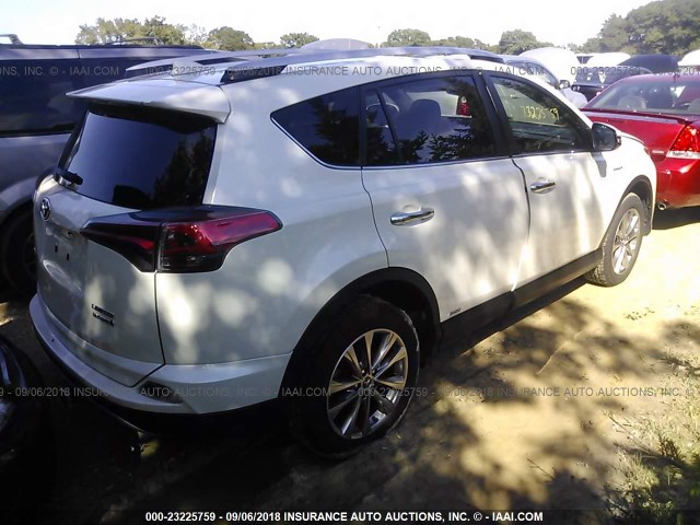 JTMDJREV0GD029766 - 2016 TOYOTA RAV4 HV LIMITED WHITE photo 4