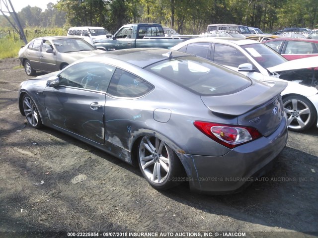 KMHHU6KH9AU033968 - 2010 HYUNDAI GENESIS COUPE 3.8L GRAY photo 3