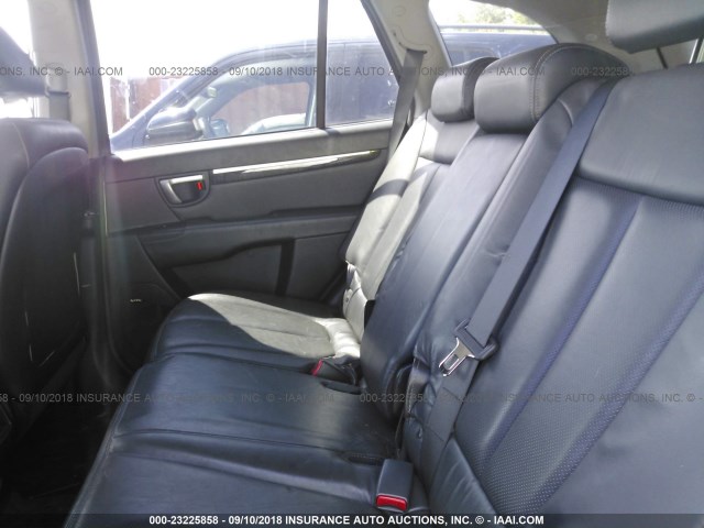 5NMSH13E38H137444 - 2008 HYUNDAI SANTA FE SE/LIMITED SILVER photo 8