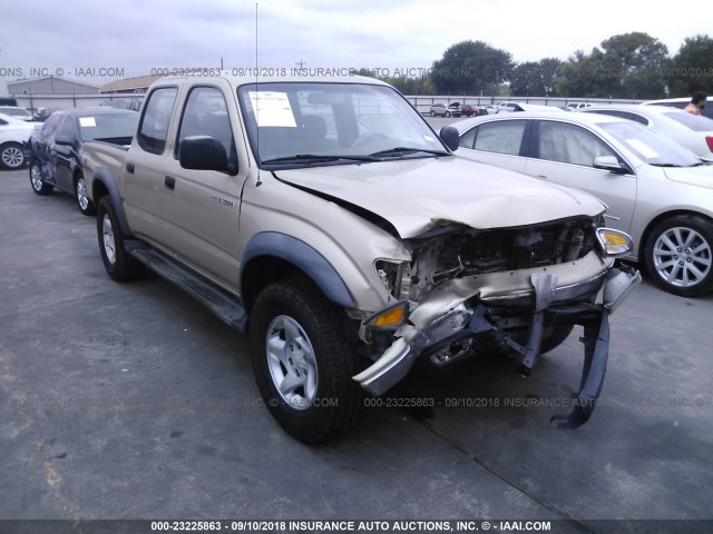 5TEGN92N01Z749346 - 2001 TOYOTA TACOMA DOUBLE CAB PRERUNNER GOLD photo 1
