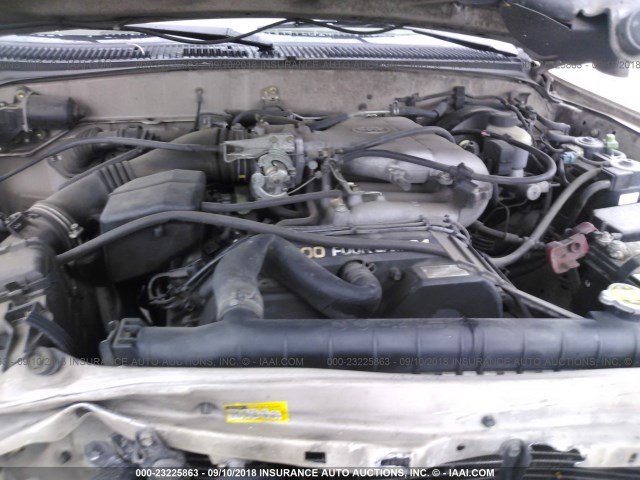 5TEGN92N01Z749346 - 2001 TOYOTA TACOMA DOUBLE CAB PRERUNNER GOLD photo 10