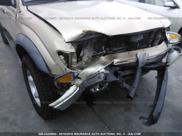 5TEGN92N01Z749346 - 2001 TOYOTA TACOMA DOUBLE CAB PRERUNNER GOLD photo 6