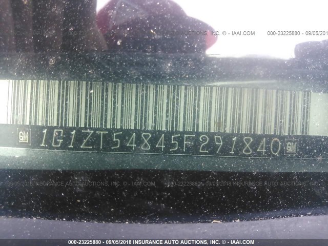 1G1ZT54845F291840 - 2005 CHEVROLET MALIBU LS ნაცრისფერი ფოტო 9