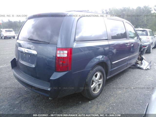 1D8HN54P68B175315 - 2008 DODGE GRAND CARAVAN SXT BLUE photo 4