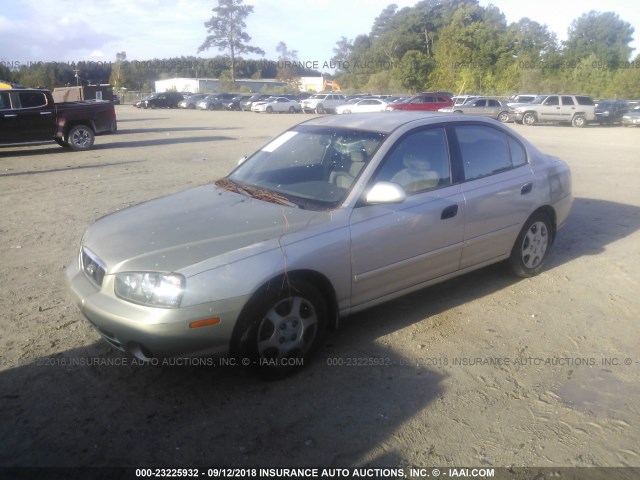 KMHDN45D02U383757 - 2002 HYUNDAI ELANTRA GLS/GT SILVER photo 2