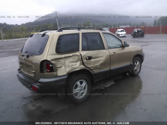 KM8SB12B84U758671 - 2004 HYUNDAI SANTA FE GL GOLD photo 4