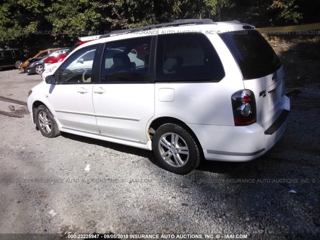 JM3LW28A450532533 - 2005 MAZDA MPV WAGON WHITE photo 3