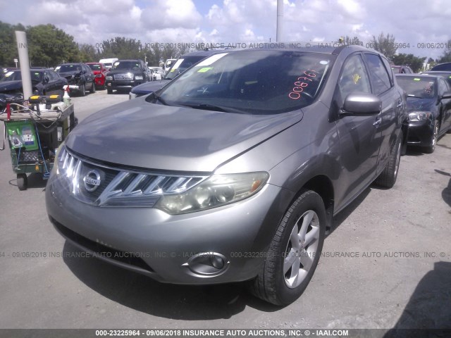 JN8AZ18U19W008761 - 2009 NISSAN MURANO S/SL GRAY photo 2