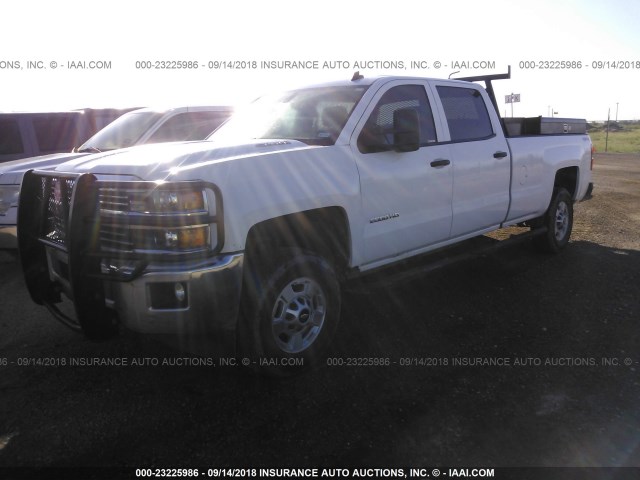 1GC1KVE86FF169116 - 2015 CHEVROLET SILVERADO K2500 HEAVY DUTY LT WHITE photo 2