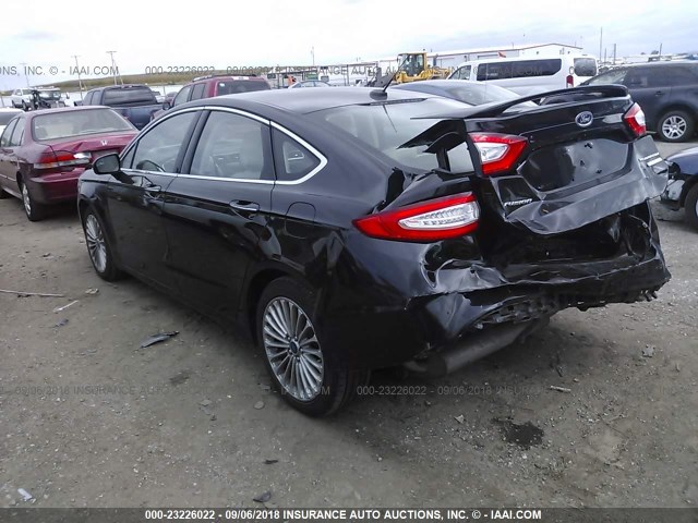 3FA6P0K91GR334068 - 2016 FORD FUSION TITANIUM BLACK photo 3