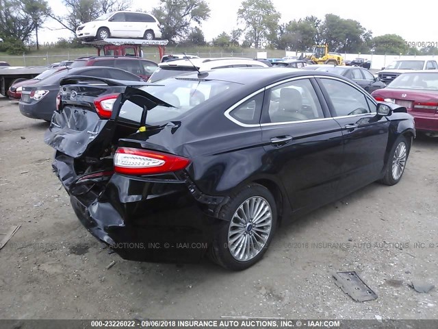 3FA6P0K91GR334068 - 2016 FORD FUSION TITANIUM BLACK photo 4