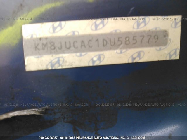 KM8JUCAC1DU585779 - 2013 HYUNDAI TUCSON GLS/LIMITED 蓝色 照片 9