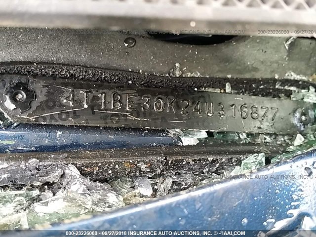 4T1BE30K24U316877 - 2004 TOYOTA CAMRY LE/XLE/SE Көк фото 9