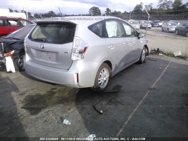 JTDZN3EU0C3103749 - 2012 TOYOTA PRIUS V SILVER photo 4