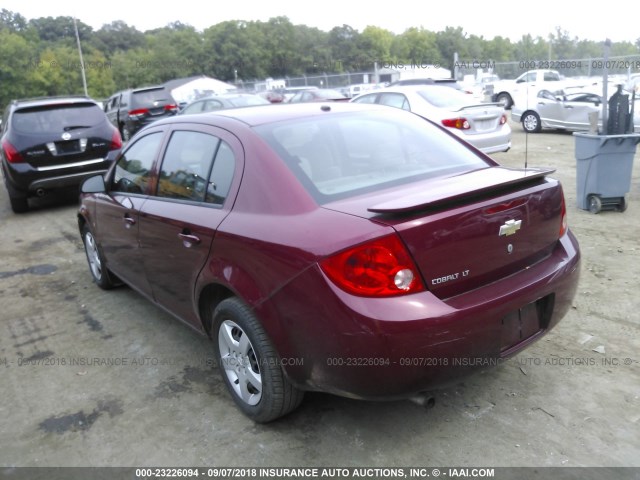 1G1AL58F487328454 - 2008 CHEVROLET COBALT LT MAROON photo 3