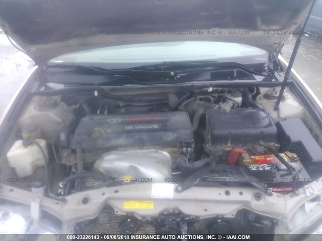 4T1BE32K32U539021 - 2002 TOYOTA CAMRY LE/XLE/SE GOLD photo 10