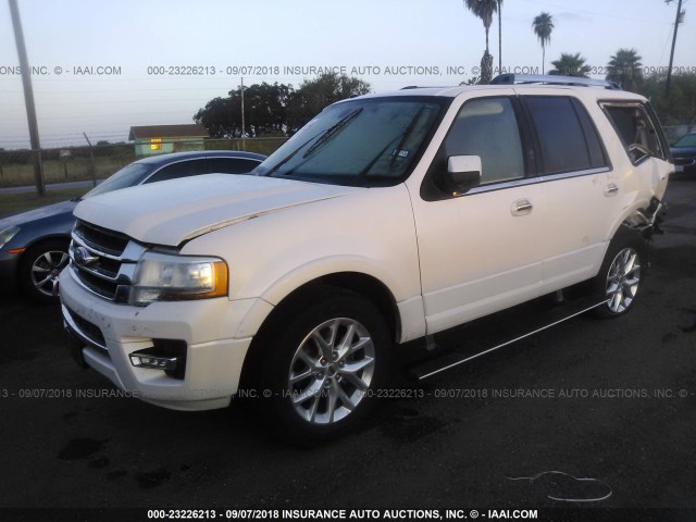 1FMJU1KTXGEF14887 - 2016 FORD EXPEDITION LIMITED WHITE photo 2