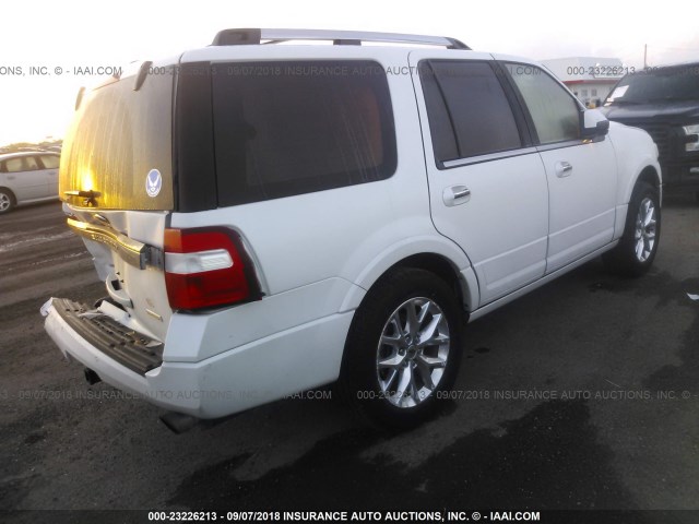 1FMJU1KTXGEF14887 - 2016 FORD EXPEDITION LIMITED WHITE photo 4