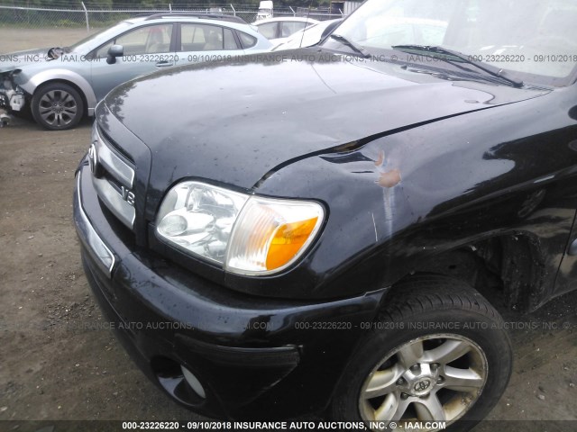 5TBBT44156S487690 - 2006 TOYOTA TUNDRA ACCESS CAB SR5 BLACK photo 6