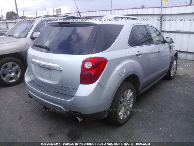 2CNFLFE54B6288698 - 2011 CHEVROLET EQUINOX LTZ SILVER photo 4