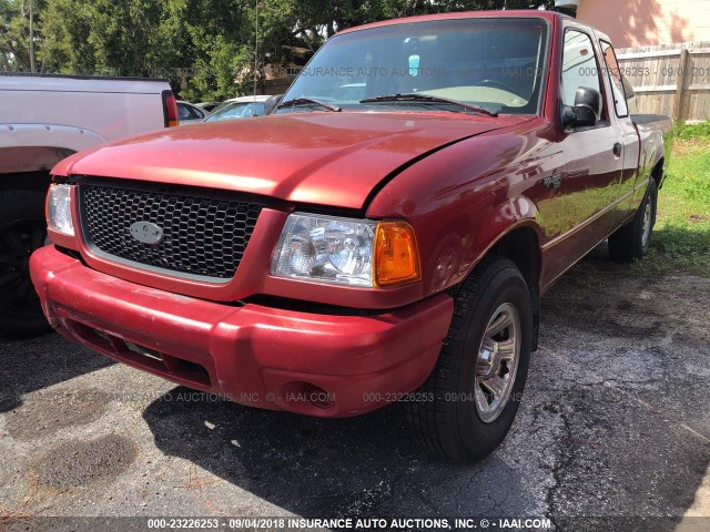 1FTYR14V6YTA33101 - 2000 FORD RANGER SUPER CAB RED photo 2