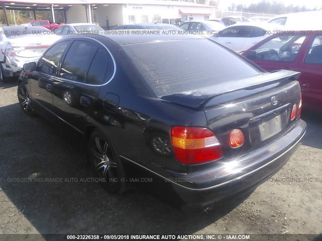 JT8BH68X0X0020733 - 1999 LEXUS GS 400 BLACK photo 3