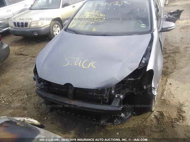 WVWDB7AJ4DW130295 - 2013 VOLKSWAGEN GOLF GRAY photo 6
