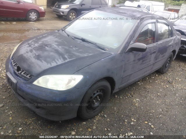 2HGES16304H601046 - 2004 HONDA CIVIC DX VP ლურჯი ფოტო 2