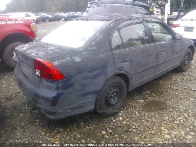2HGES16304H601046 - 2004 HONDA CIVIC DX VP ლურჯი ფოტო 4