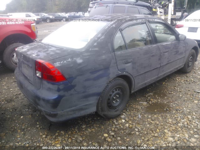 2HGES16304H601046 - 2004 HONDA CIVIC DX VP BLUE photo 4