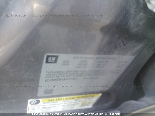 1G1ZC5EBXA4131431 - 2010 CHEVROLET MALIBU 1LT 灰色 照片 9