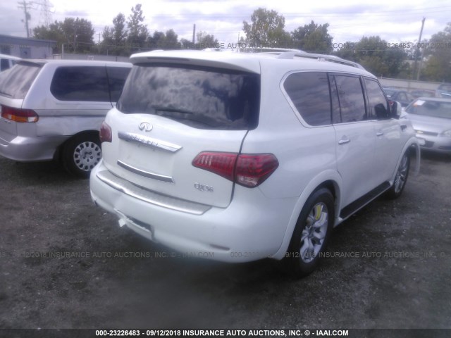 JN8AZ2NE2C9019552 - 2012 INFINITI QX56 WHITE photo 4