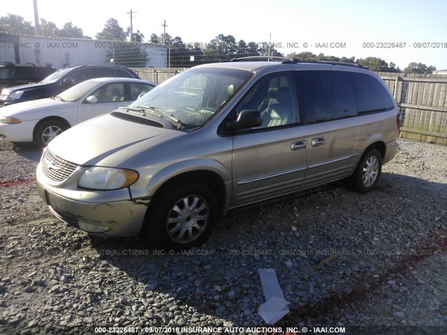 2C4GP54LX2R569877 - 2002 CHRYSLER TOWN & COUNTRY LXI GOLD photo 2