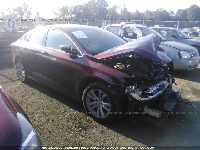 1C3CCCAB0GN169846 - 2016 CHRYSLER 200 LIMITED RED photo 1