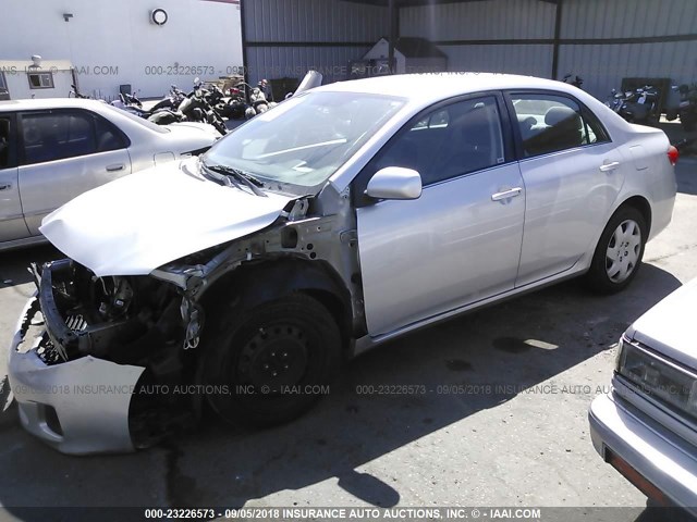 5YFBU4EE0DP126010 - 2013 TOYOTA COROLLA S/LE SILVER photo 2