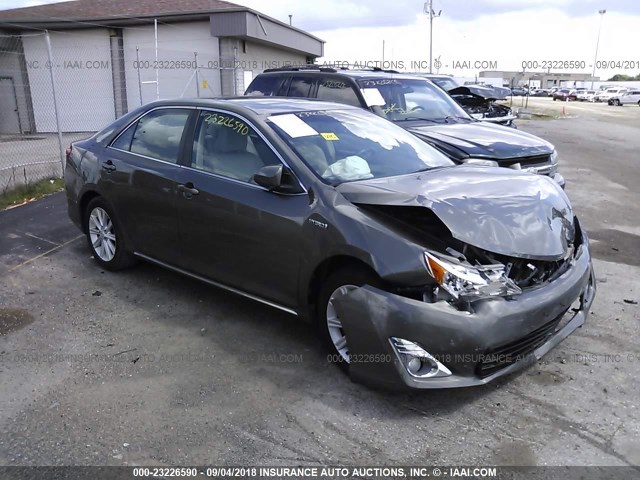 4T1BD1FK2DU092198 - 2013 TOYOTA CAMRY HYBRID/LE/XLE 灰色 照片 1
