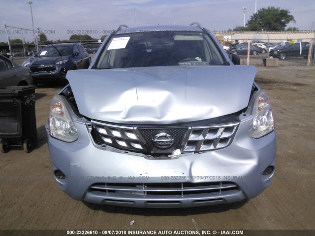 JN8AS5MVXCW417732 - 2012 NISSAN ROGUE S/SV Light Blue photo 6