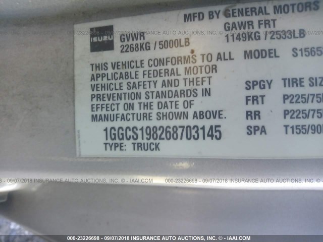 1GGCS198268703145 - 2006 ISUZU I-280 BEIGE photo 9