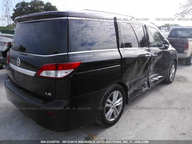 JN8AE2KP4B9004034 - 2011 NISSAN QUEST S/SV/SL/LE BLACK photo 4