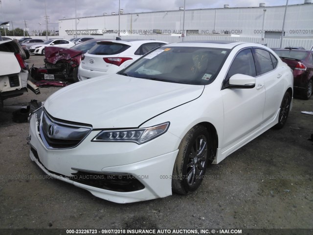 19UUB1F54HA007285 - 2017 ACURA TLX TECH WHITE photo 2