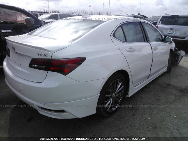 19UUB1F54HA007285 - 2017 ACURA TLX TECH WHITE photo 4