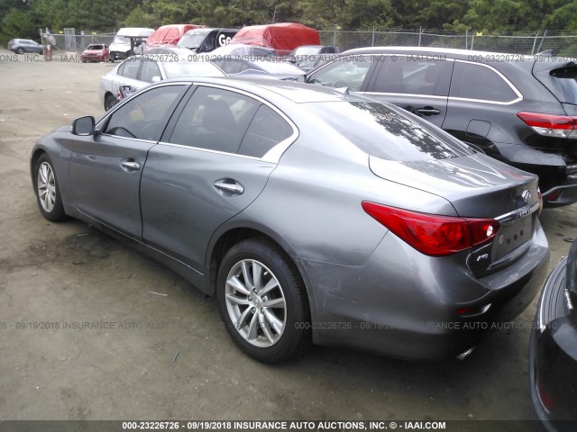 JN1BV7AR1FM419432 - 2015 INFINITI Q50 PREMIUM/SPORT GRAY photo 3